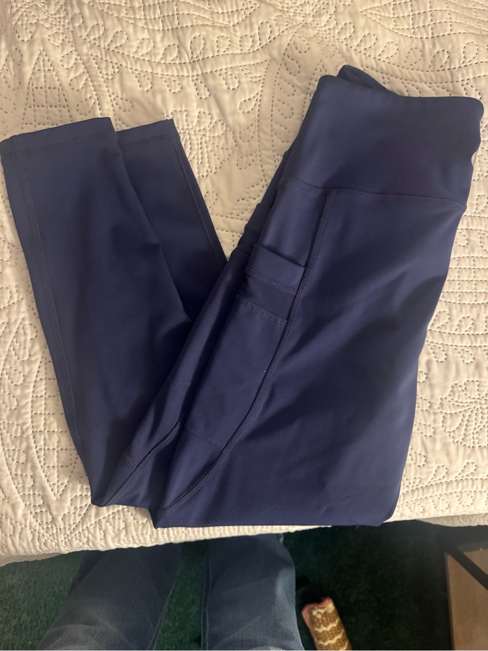 R. Sofia Poly Spandex Periwinkle Yoga Pants